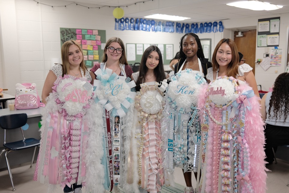 Homecoming Mums with Friends