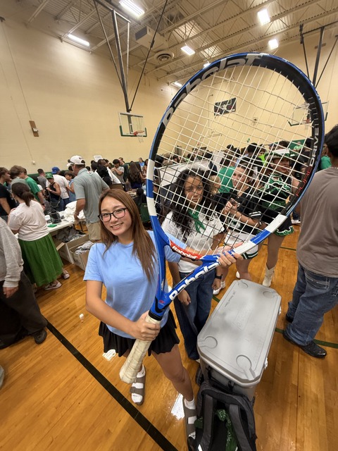 Giant Tennis Racquet Fun
